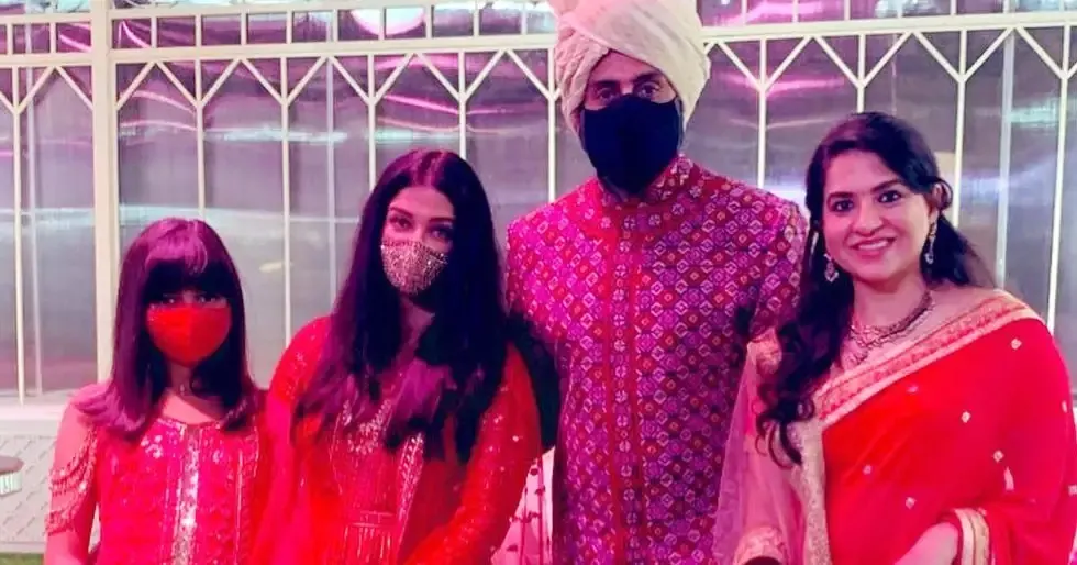 Bachchan family graced the wedding celebrations of Anmol Ambani