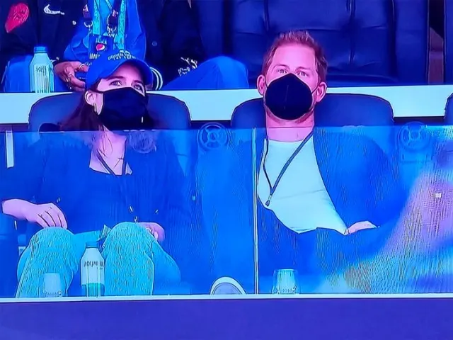Prince Harry and his cousin, Princess Eugenie, reunited at the Super Bowl.