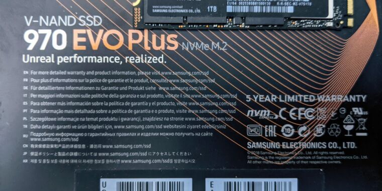 Samsung seemingly caught swapping components in its 970 Evo Plus SSDs