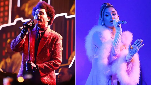 Ariana Grande Debuts Diamond Wedding Band As She Performs With The Weeknd At iHeartRadio Awards