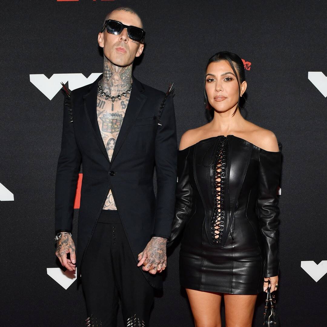 Kourtney Kardashian and Travis Barker Make Sexy Red Carpet Debut at 2021 MTV VMAs