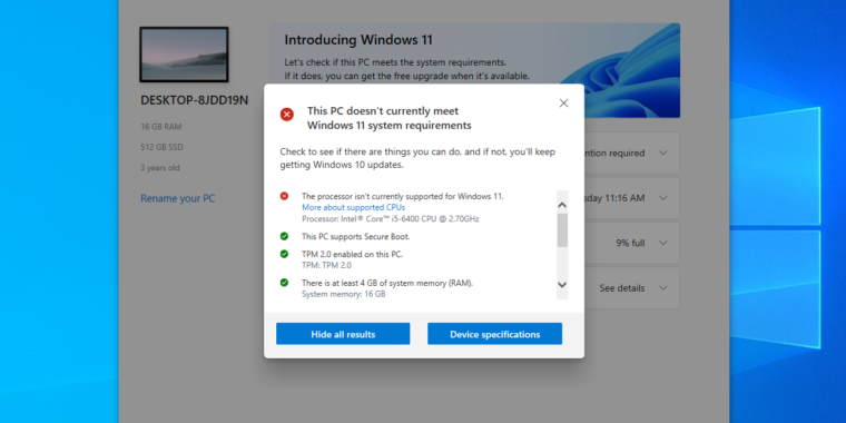 Updated PC Health Check app will actually tell you why you can’t run Windows 11