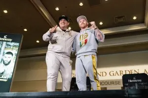 Canelo and Plant have arrived to Las Vegas