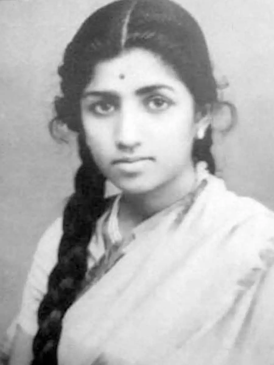 Young Lata Mangeshkar.