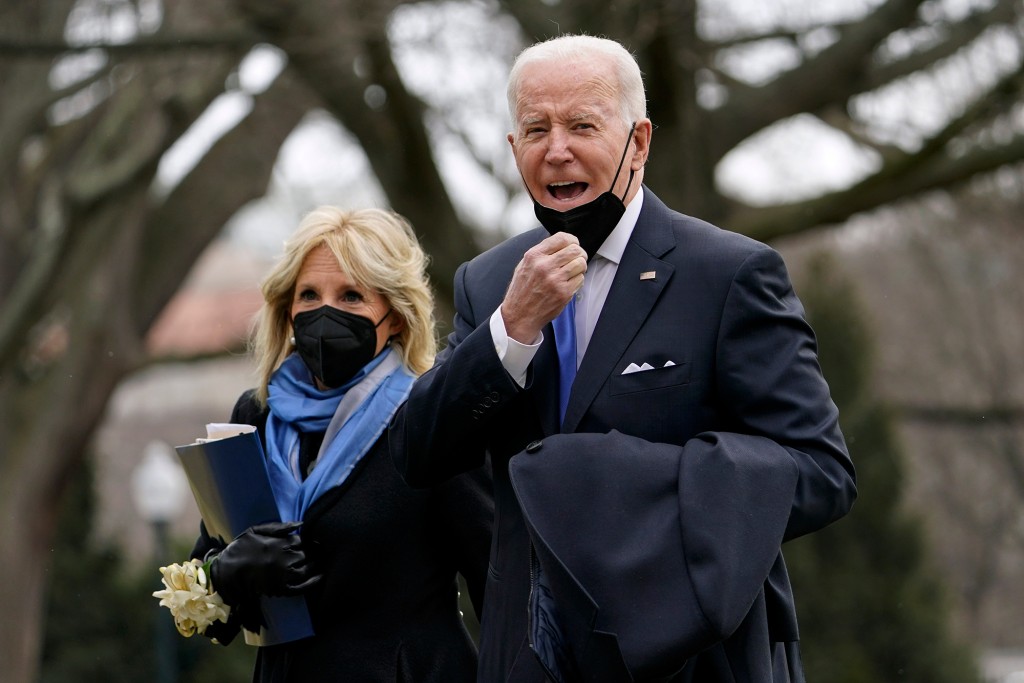 The Biden couple also sent Valentine's Day messages on social media.