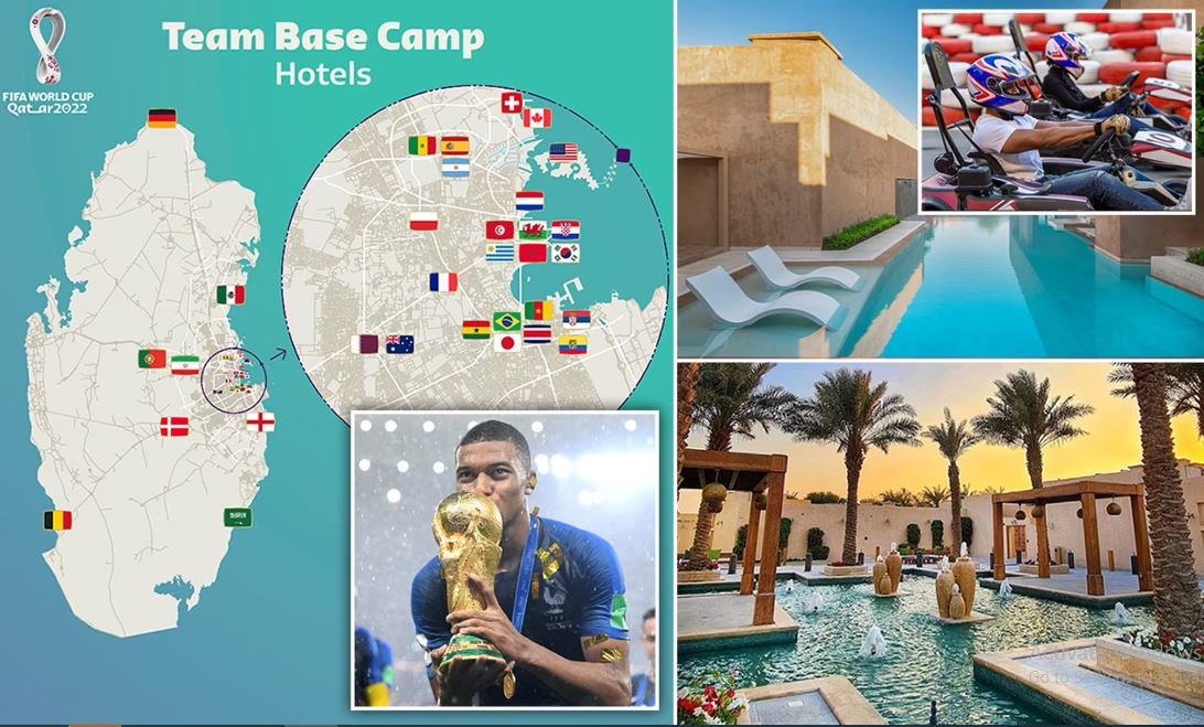 World Cup 2022: England, France, Germany, Brazil and all team hotels and bases revealed